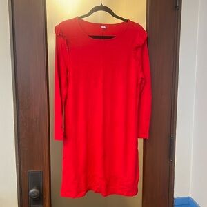 Long sleeve Gap red dress with ruffles